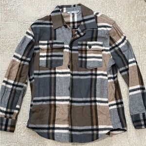 Zara Multicolor Plaid Shirt Jacket